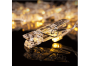 Decorative LED chain in the form of photo clips - warm white light