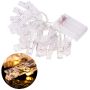 Decorative LED chain in the form of photo clips - warm white light