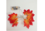 Decorative LED lamps in the shape of a maple leaf - red
