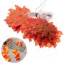 Decorative LED lamps in the shape of a maple leaf - red