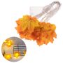 Decorative LED lamps in the shape of a maple leaf - yellow