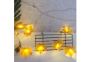 Decorative LED lamps in the shape of a maple leaf - yellow