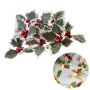 Decorative LED lamps with a branch of holly
