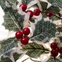 Decorative LED lamps with a branch of holly