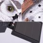 Decorative LED solar lamp for the garden Owl - brown