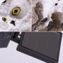 Decorative LED solar lamp for the garden Owl - white