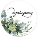 Decorative round stickers Thank you 500pcs - boho