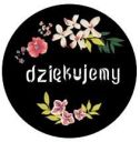 Decorative round stickers Thank you 500pcs - colorful flowers