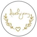 Decorative round stickers Thank you 500pcs - golden twig