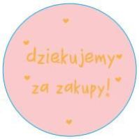 Decorative round stickers Thank you for shopping 500pcs - golden heart