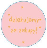 Decorative round stickers Thank you for shopping 500pcs - golden heart