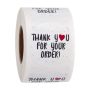 Decorative stickers Thank you for ordering - pattern 1