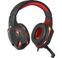DEFENDER SŁUCHAWKI PRZEWODOWE Z MIKROFONEM NAUSZNE WARHEAD G-370 CZARNO-CZERWONE 64037