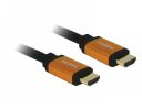 DELOCK KABEL HDMI M/M V2.1 2M 8K 60HZ CZARNO-POMARAŃCZOWY 85729