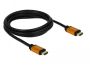 DELOCK KABEL HDMI M/M V2.1 2M 8K 60HZ CZARNO-POMARAŃCZOWY 85729