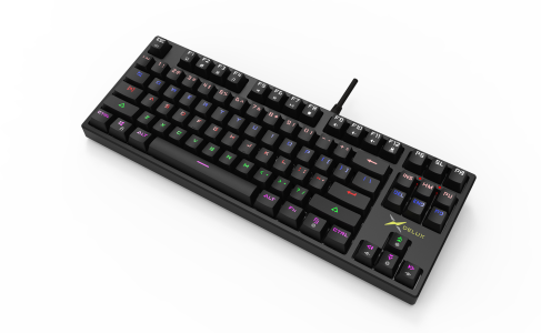 DELUX KLAWIATURA GAMINGOWA KM13UM RED SWITCH CZARN