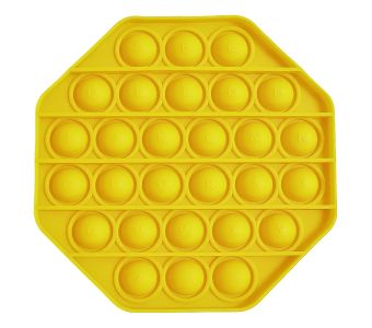 Desktop Silicone Brain-training Toys - Octagon Yellow