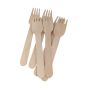 DISPOSABLE WOODEN CUTLERY FORK 10 pcs.