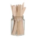DISPOSABLE WOODEN CUTLERY KNIFE x10.