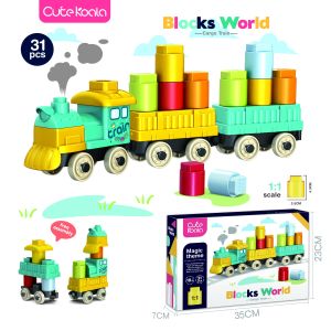 DIY Assembly Train Builiding Blocks（31 Pcs)