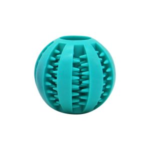 Dog chew toy with holes for treats - blue