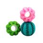 Dog chew toy with holes for treats - blue