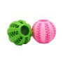 Dog chew toy with holes for treats - green