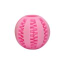 Dog chew toy with holes for treats - pink