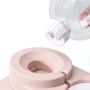 Double bowl with water dispenser for cat-dog, pink