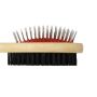 Double-sided wooden brush for dogs and cats, size L