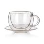 Double-walled mug with a saucer DOBLO 80 ml