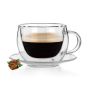 Double-walled mug with a saucer DOBLO 80 ml