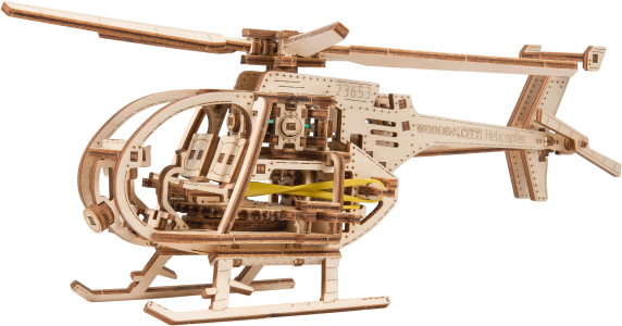 Drewniane Puzzle 3D – Helikopter