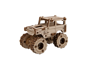 Drewniane Puzzle 3D - Model Monster Truck 5 (Toyota FJ40)