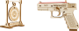 Drewniane Puzzle 3D – Pistolet The Guardian GLK-19
