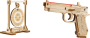 Drewniane Puzzle 3D – Pistolet The Legend BRT-9