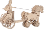 Drewniane Puzzle 3D – Rzymski Rydwan