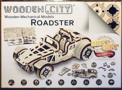 Drewniane Puzzle 3D – Samochód Roadster