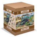 Drewniane Puzzle z figurkami - Kolej żelazna, 750 elementów