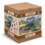 Drewniane Puzzle z figurkami - Kolej żelazna, 750 elementów