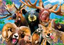Drewniane Puzzle z figurkami – Leśne zwierzęta rozm. M, 150 elementów