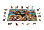 Drewniane Puzzle z figurkami – Leśne zwierzęta rozm. M, 150 elementów