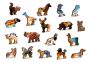 Drewniane Puzzle z figurkami – Leśne zwierzęta rozm. M, 150 elementów