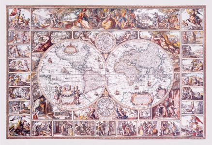 Drewniane Puzzle z figurkami - Mapa epoki eksploracji, 505 elementów