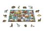 Drewniane Puzzle z figurkami - Pocztówki ze zwierzętami, 200 elementów