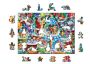 Drewniane Puzzle z figurkami – Świąteczne śnieżki