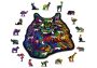 Drewniane Puzzle z figurkami – Tęczowy kot rozm. L, 274 elementów