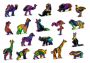 Drewniane Puzzle z figurkami – Tęczowy kot rozm. L, 274 elementów