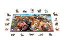 Drewniane Puzzle z figurkami – Wesołe Selfie-Konie rozm. L, 300 elementów
