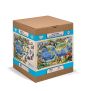 Drewniane Puzzle z figurkami – Zwierzęta świata mapa rozm. M, 150 elementów